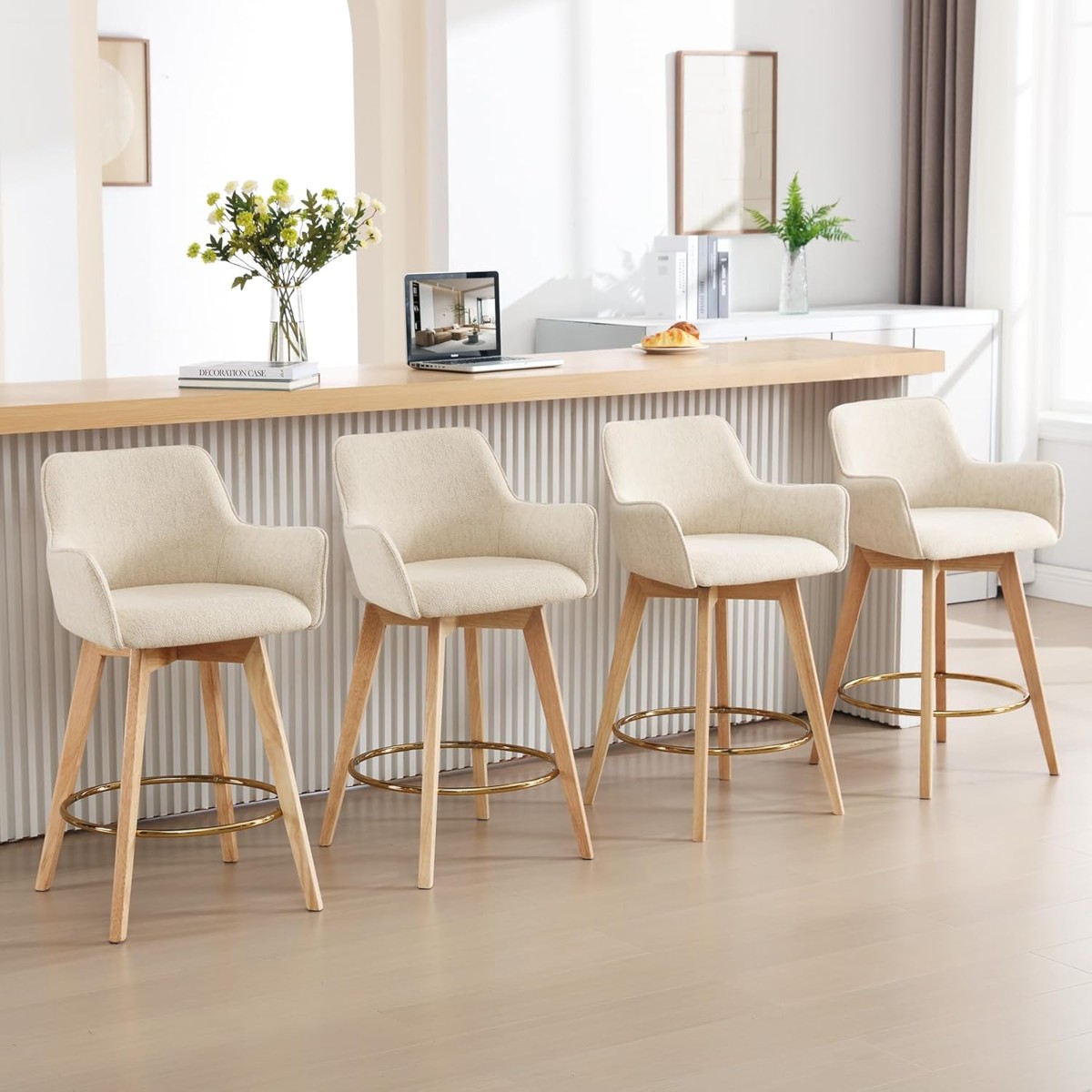 ONEVOG Modern 26" Counter Height Bar Stools Set of 4